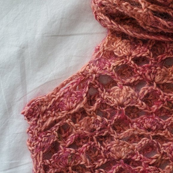 Silk & Mohair Handmade Crochet Sweater - Picture 3 of 6